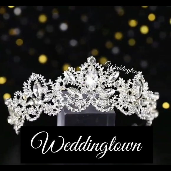 Wedding bridal tiara crown pageant diamonds - Picture 2 of 9